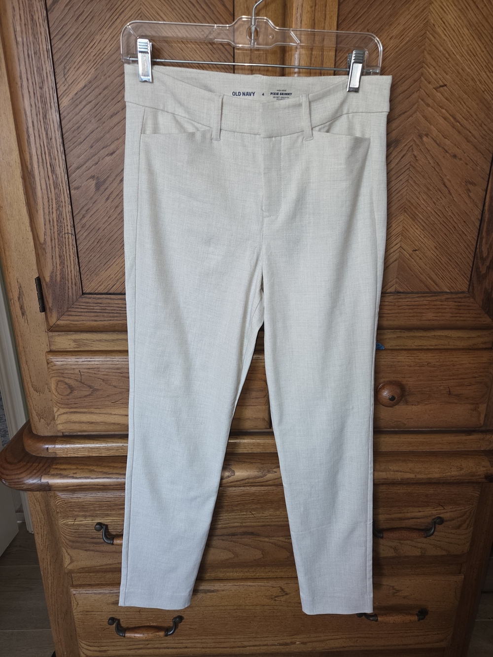 Old Navy Women's Cream Slim Dress Pants - Tailored Fit